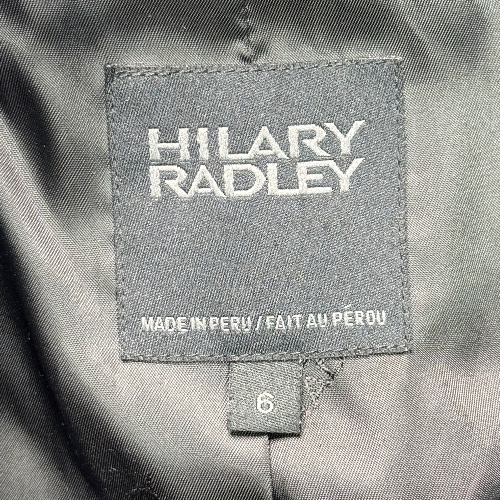 Hilary Radley Alpaca Wool Purple Long Button Peacoat Size 6 - Picture 8 of 11